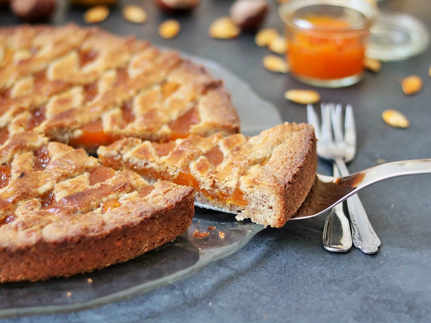 Linzer Torte mit Kürbis-Gelee